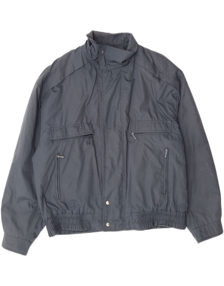 VINTAGE Mens Bomber Jacket IT 54 2XL Grey Polyester Vintage Vintage and Second-Hand Vintage from Messina Hembry 