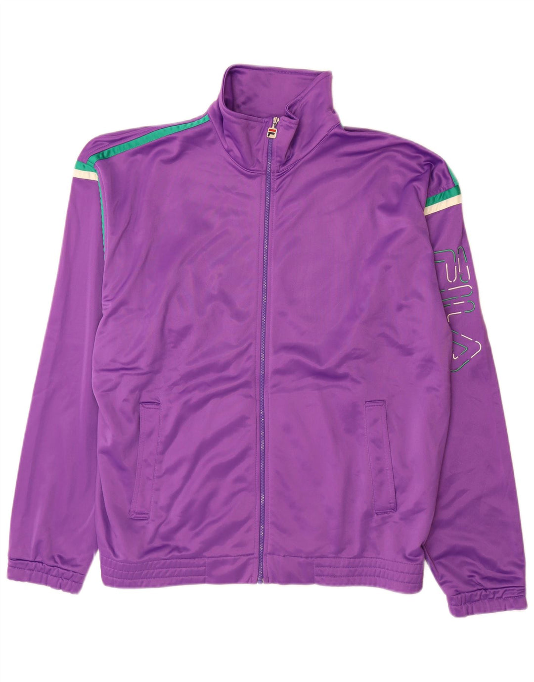Fila Mens Graphic Tracksuit Top Jacket IT 56 2XL Purple Polyester