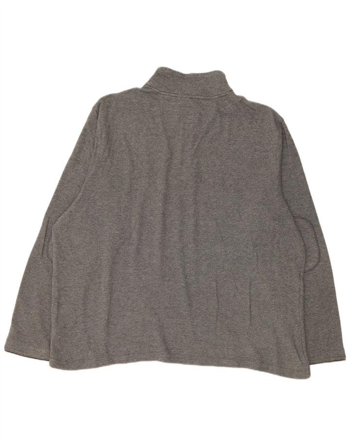 Marks & Spencer Mens Zip Neck Sweatshirt Jumper UK 47/49 2XL Grey