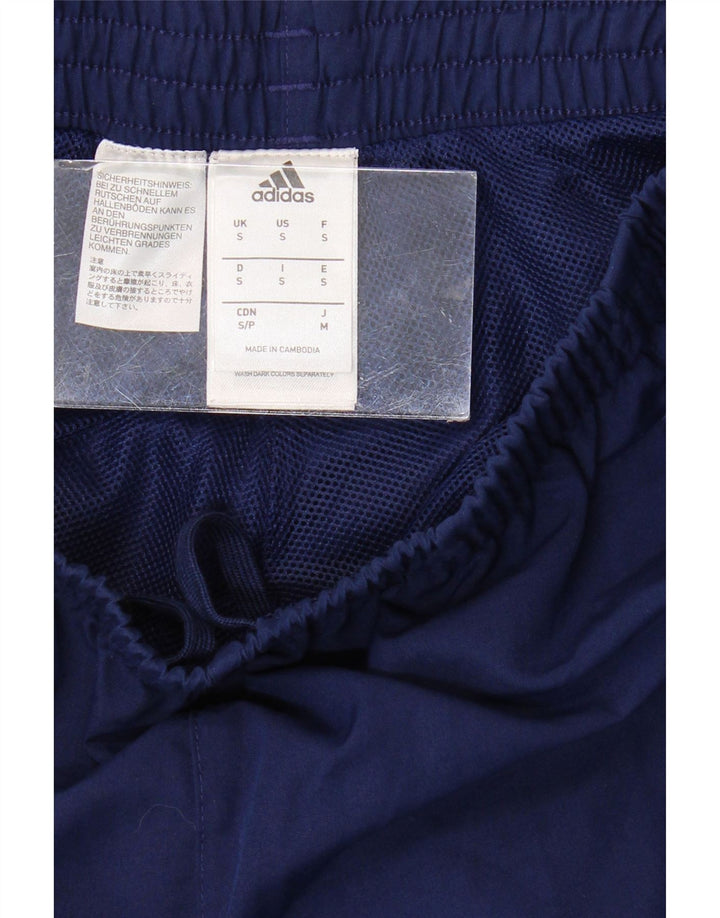 ADIDAS Mens Tracksuit Trousers Joggers Small  Navy Blue Polyester