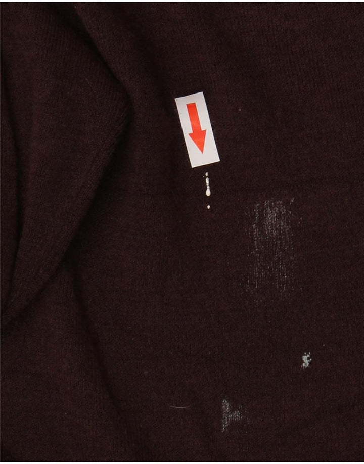 Marks & Spencer Mens V-Neck Jumper Sweater Large Brown Acrylic