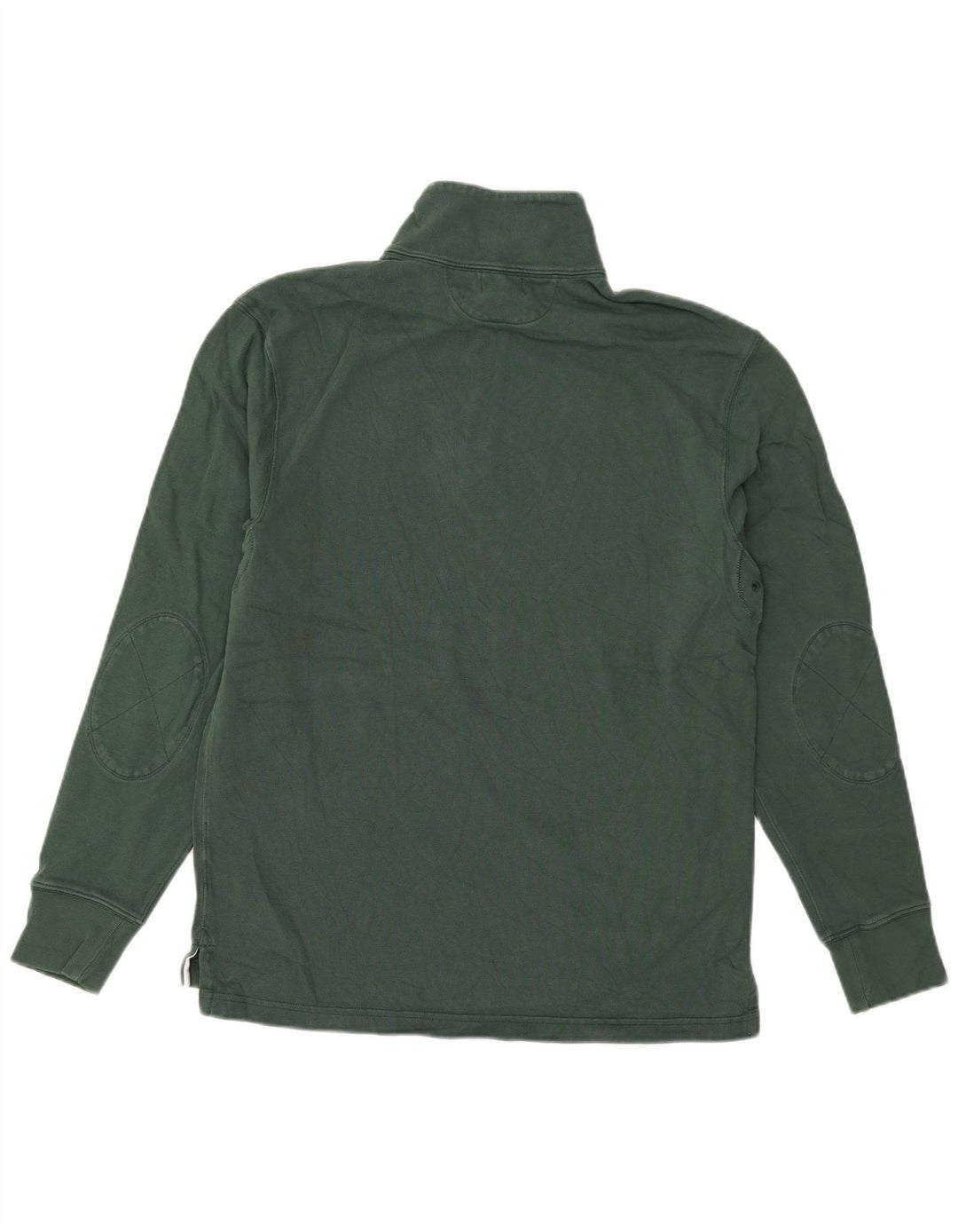 J. Crew Mens Zip Neck Sweatshirt Jumper Small Green Cotton