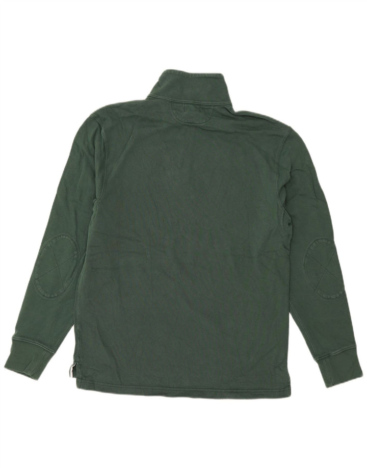 J. Crew Mens Zip Neck Sweatshirt Jumper Small Green Cotton