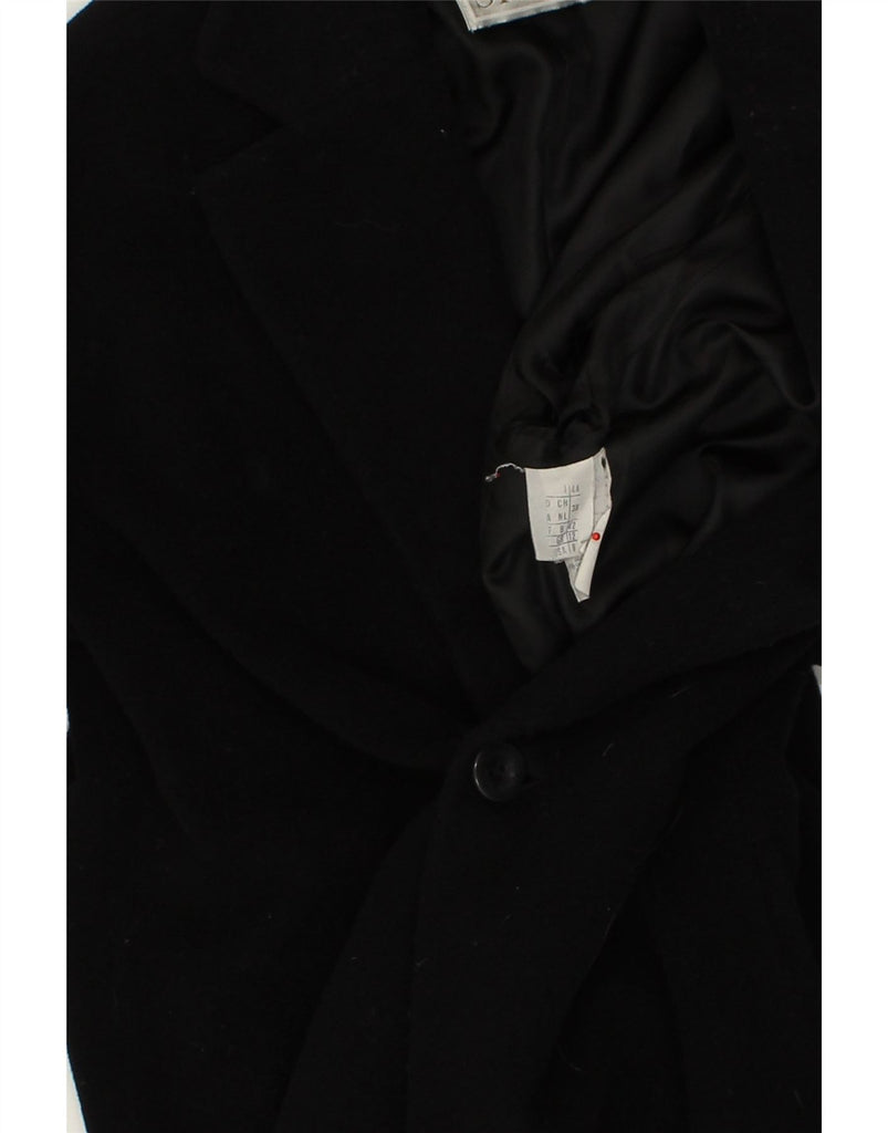 GIANFRANCO FERRE Womens Loose Fit Overcoat UK 12 Medium Black Wool | Vintage Gianfranco Ferre | Thrift | Second-Hand Gianfranco Ferre | Used Clothing | Messina Hembry 
