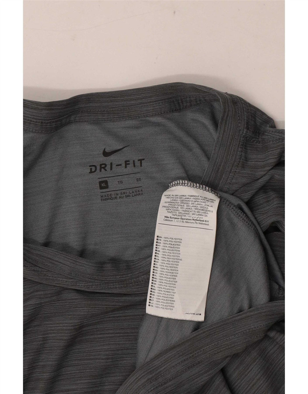 Nike Mens Dri Fit T-Shirt Top XL Grey Flecked Polyester