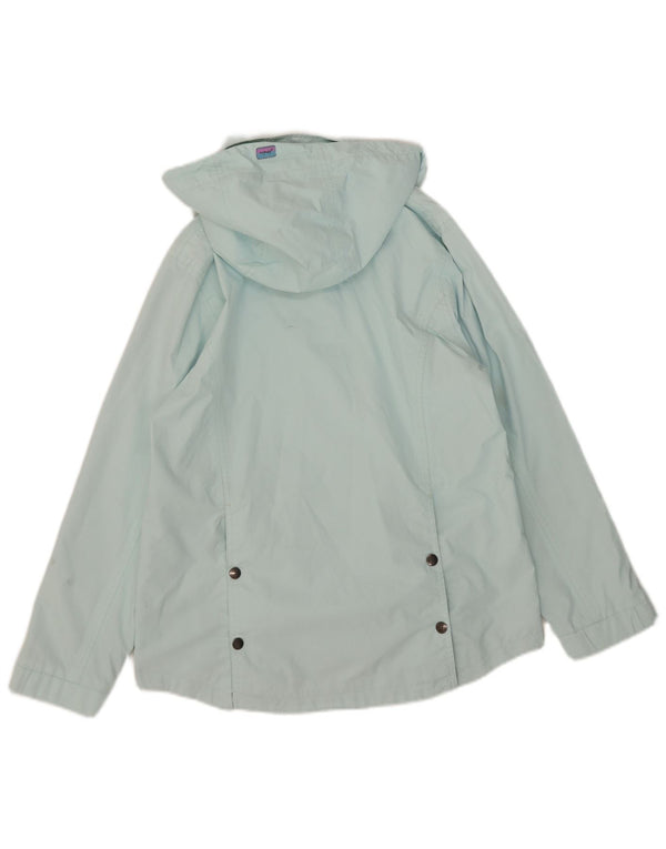 Joules Womens Hooded Rain Jacket UK 8 Small Turquoise Polyester