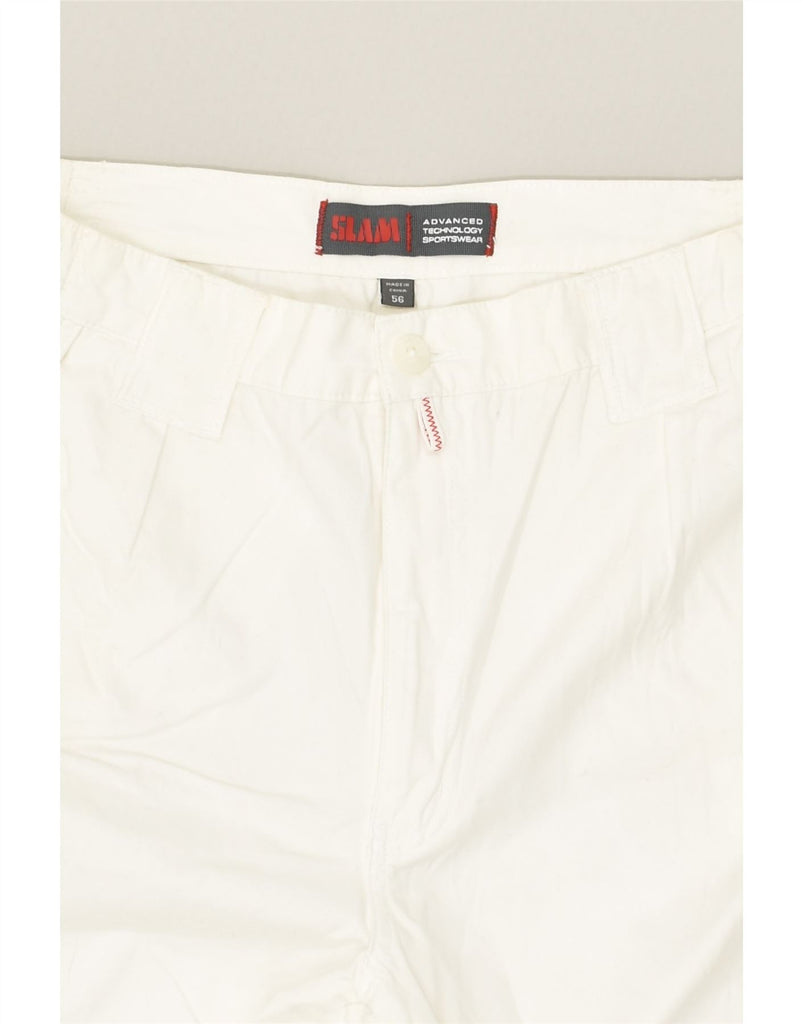 SLAM Mens Cargo Shorts W39 Large White Cotton | Vintage Slam | Thrift | Second-Hand Slam | Used Clothing | Messina Hembry 