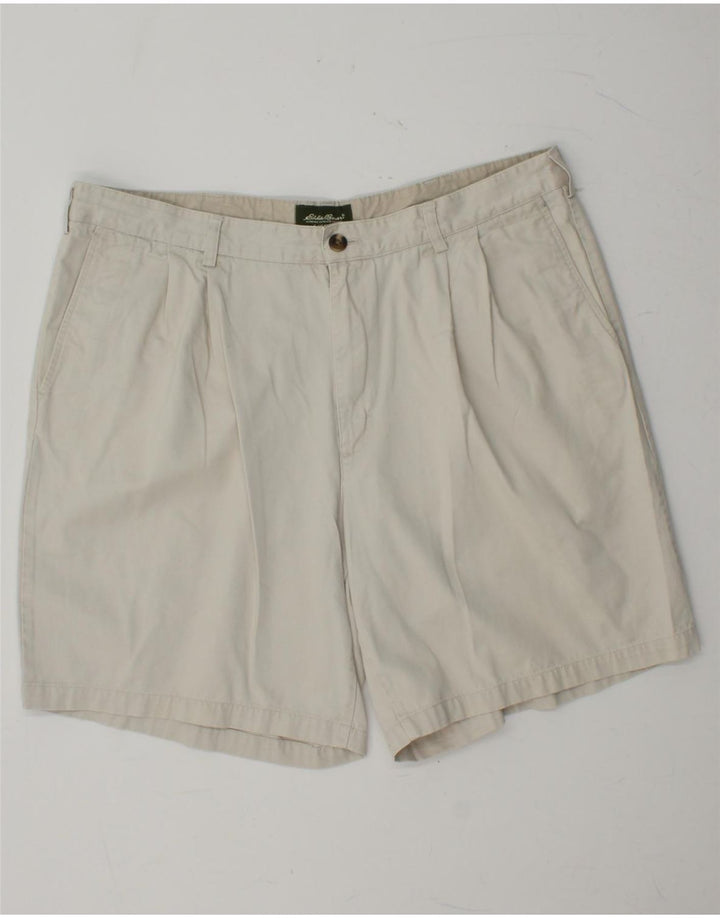 EDDIE BAUER Mens Pegged Chino Shorts W40 XL  White Cotton