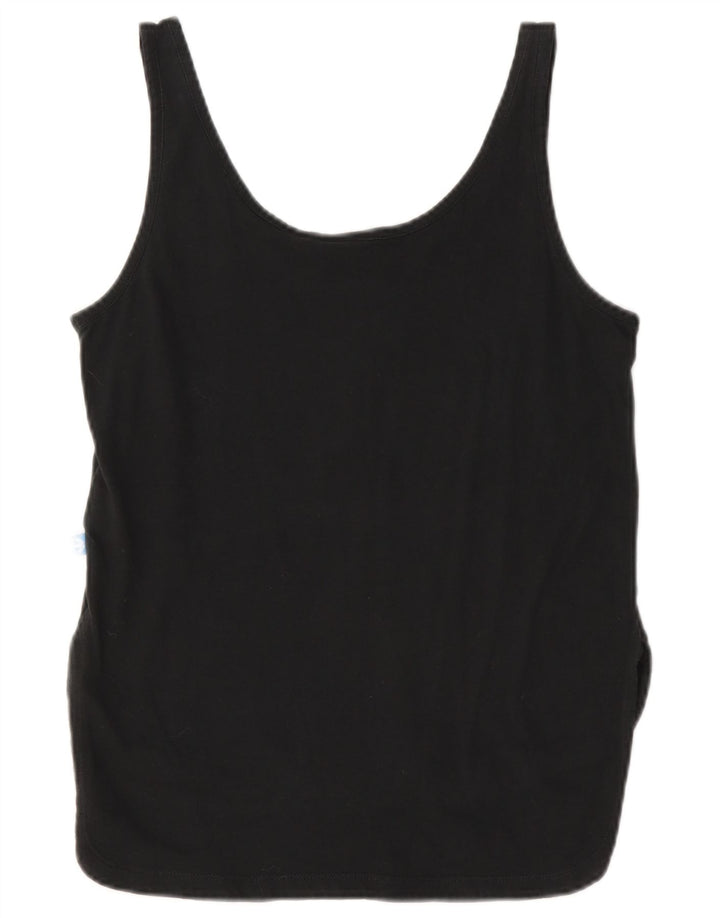 Adidas Womens Graphic Vest Top UK 10 Small Black Cotton