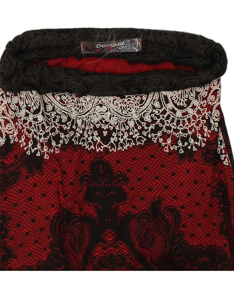 DESIGUAL Womens A-Line Skirt UK 6 XS W25  Red Paisley | Vintage Desigual | Thrift | Second-Hand Desigual | Used Clothing | Messina Hembry 