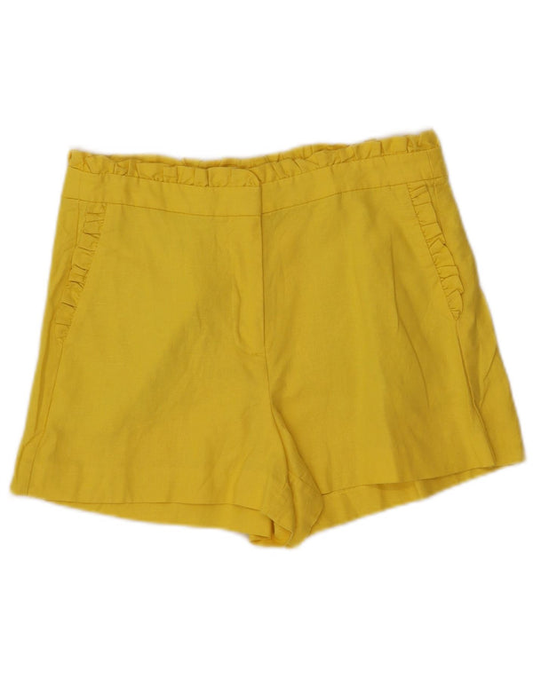 J. Crew Womens High Waist Casual Shorts US 4 Small W29  Yellow Linen