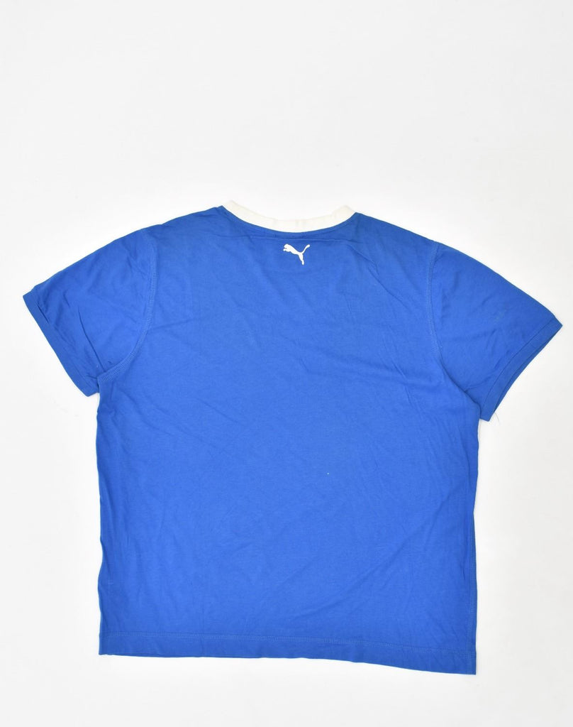 PUMA Mens Graphic T-Shirt Top Large Blue Cotton | Vintage | Thrift | Second-Hand | Used Clothing | Messina Hembry 