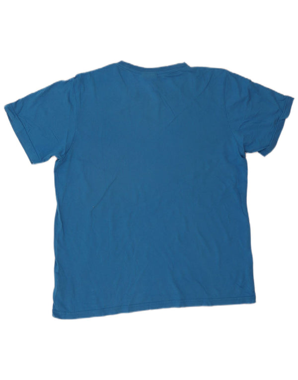 Adidas Mens Graphic T-Shirt Top UK 40/42 Medium Blue Cotton