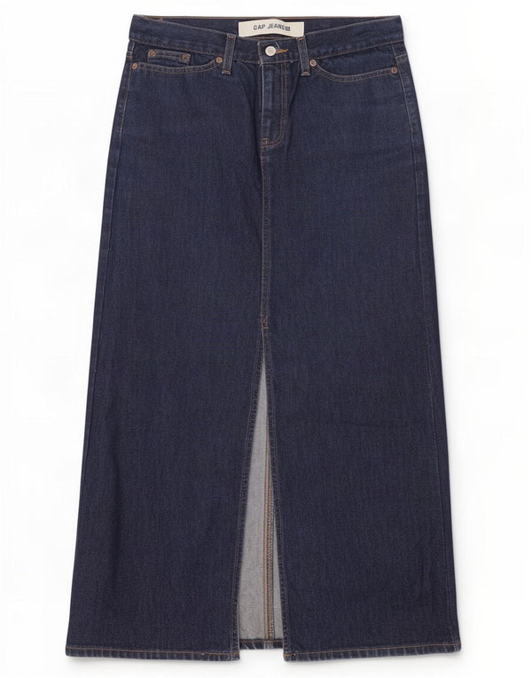 Gap Womens Denim Maxi Skirt UK 10 Small W32 Blue Cotton