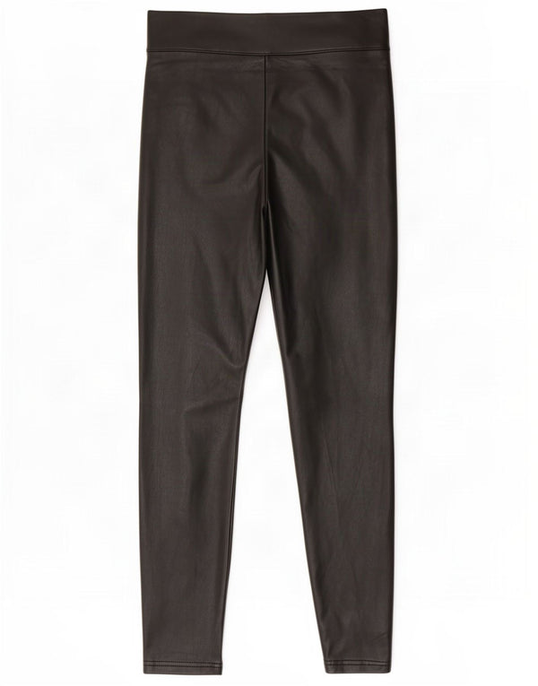 Marks & Spencer Womens Faux Leather Leggings UK 8 Small W26 L28 Black