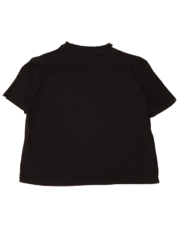 Adidas Womens Crop T-Shirt Top UK 8/10 Small Black Cotton