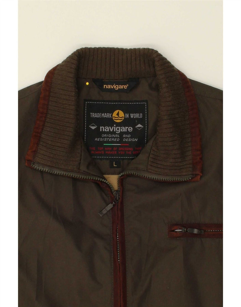 NAVIGARE Mens Gilet UK 40 Large Brown Vintage Navigare and Second-Hand Navigare from Messina Hembry 