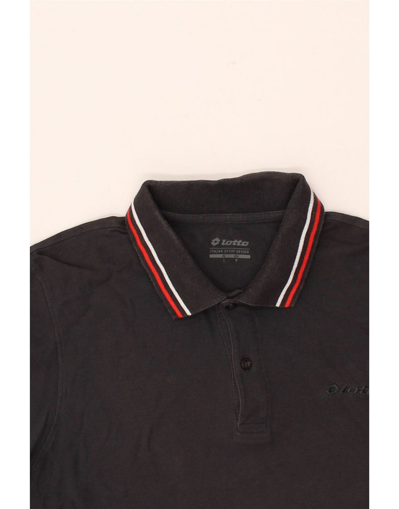 LOTTO Mens Polo Shirt Medium Grey Cotton Vintage Lotto and Second-Hand Lotto from Messina Hembry 