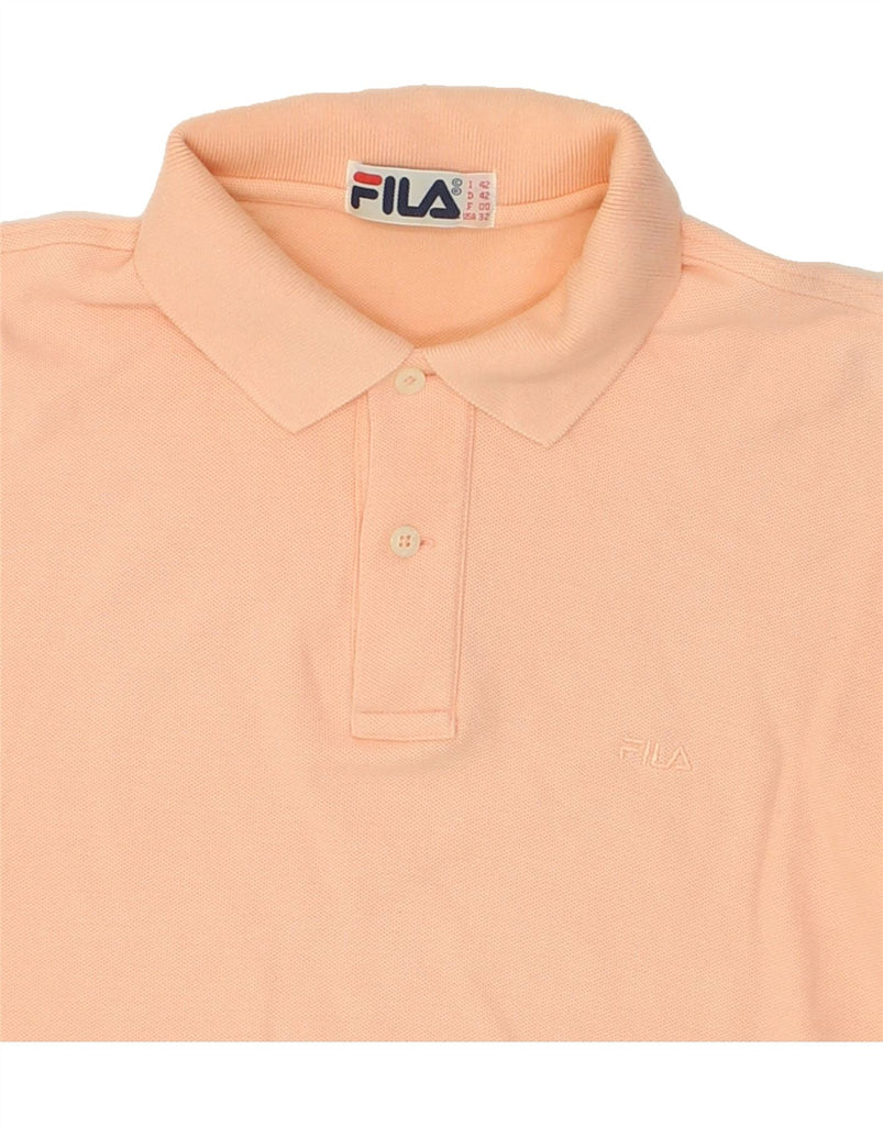 FILA Mens Polo Shirt IT 42 2XS Beige Cotton | Vintage Fila | Thrift | Second-Hand Fila | Used Clothing | Messina Hembry 