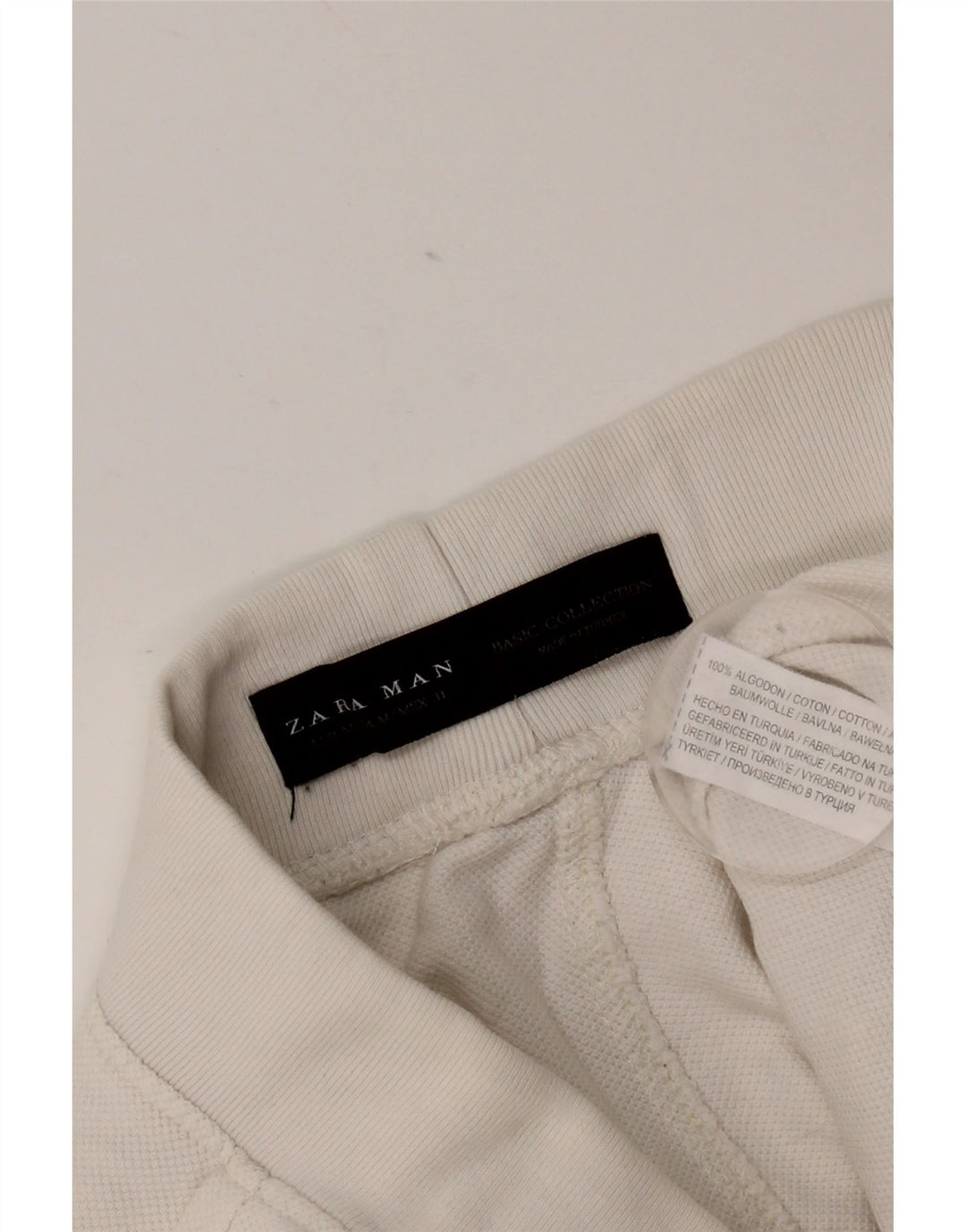 Zara Mens Chino Shorts Medium W31 White Cotton