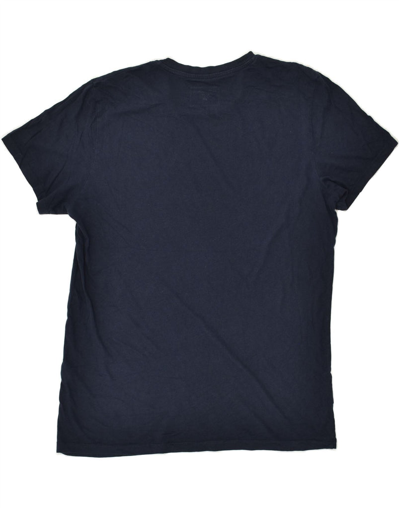 JACK & JONES Mens Graphic T-Shirt Top Large Navy Blue Cotton | Vintage Jack & Jones | Thrift | Second-Hand Jack & Jones | Used Clothing | Messina Hembry 