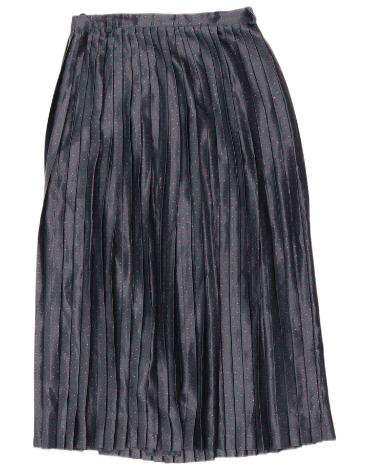 Haupt Womens Knife Pleated Skirt W28 Medium Green Floral