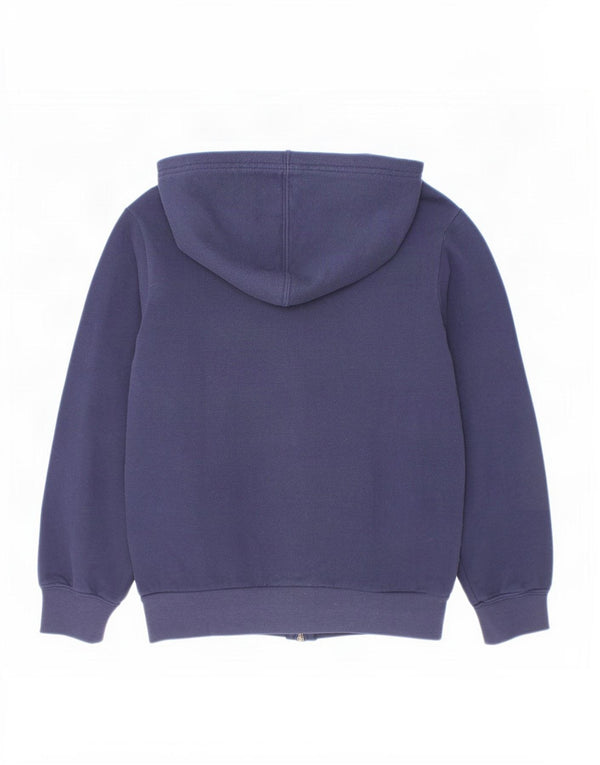 Champion Boys Graphic Zip Hoodie Sweater 7-8 Years Small Navy Blue Cotton