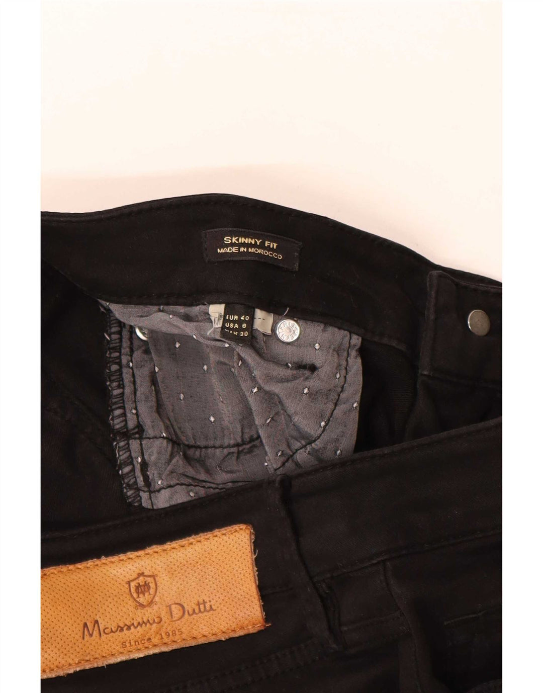 Massimo Dutti Womens Crop Skinny Jeans EU 40 Medium W30 L26 Black