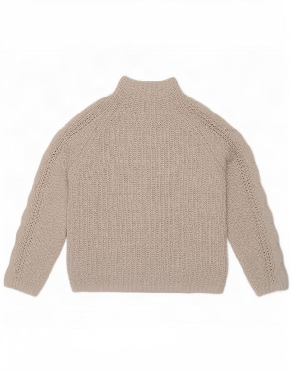 Marks & Spencer Womens Turtle Neck Jumper Sweater UK 14 Medium Beige
