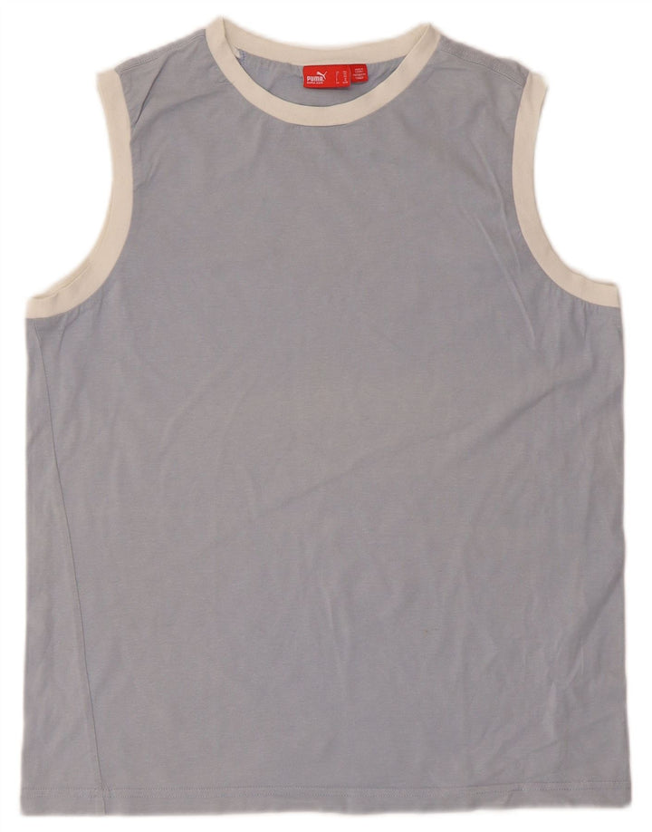 Puma Boys Vest Top 15-16 Years Blue Cotton