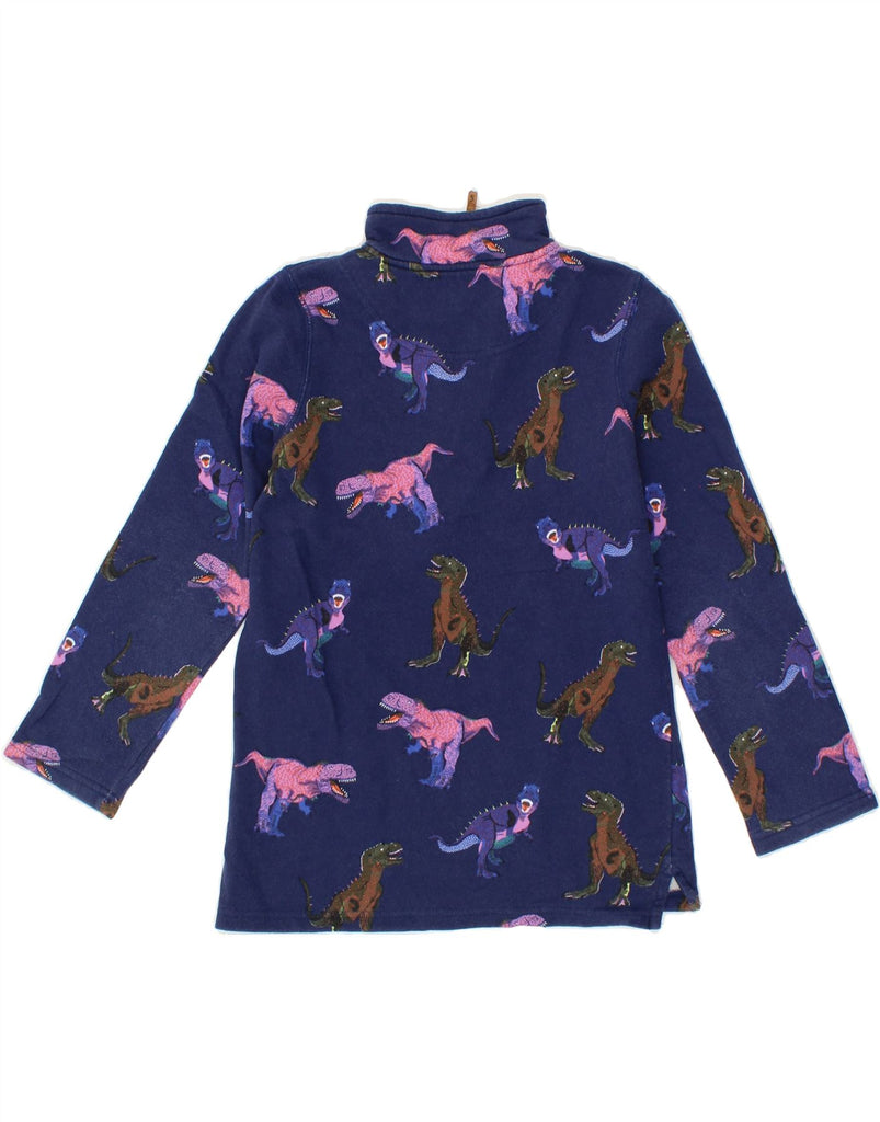 JOULES Boys Graphic Zip Neck Sweatshirt Jumper 10-11 Years Navy Blue Vintage Joules and Second-Hand Joules from Messina Hembry 
