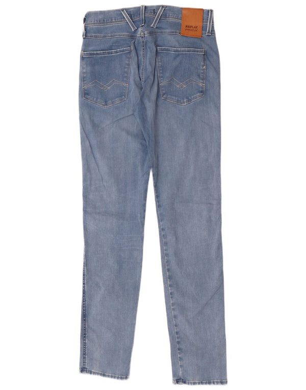 Replay Womens Slim Jeans W29 L32 Blue Cotton