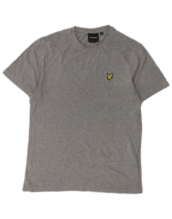 Lyle & Scott Mens T-Shirt Top Small Grey Cotton