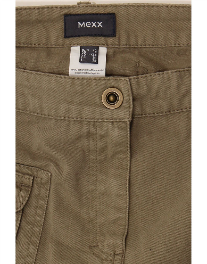 MEXX Womens Mini Skirt UK 8 Small W28  Khaki Cotton Vintage Mexx and Second-Hand Mexx from Messina Hembry 