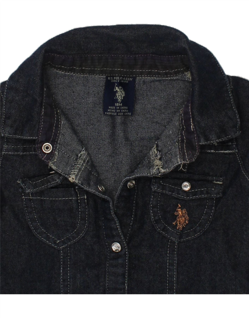 U.S. POLO ASSN. Baby Girls Denim Tutu Dress 12-18 Months Navy Blue Cotton Vintage U.S. Polo Assn. and Second-Hand U.S. Polo Assn. from Messina Hembry 