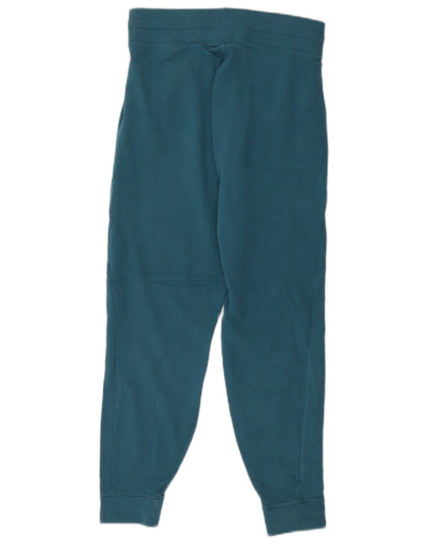 Marks & Spencer Womens Tracksuit Trousers Joggers UK 10 Small  Blue Cotton