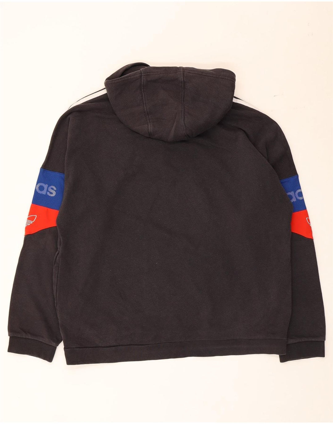 Adidas Mens Graphic Hoodie Jumper Medium Black Cotton