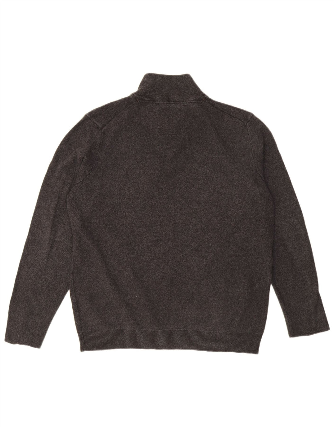 Superdry Mens Zip Neck Jumper Sweater 2XL Grey Cotton