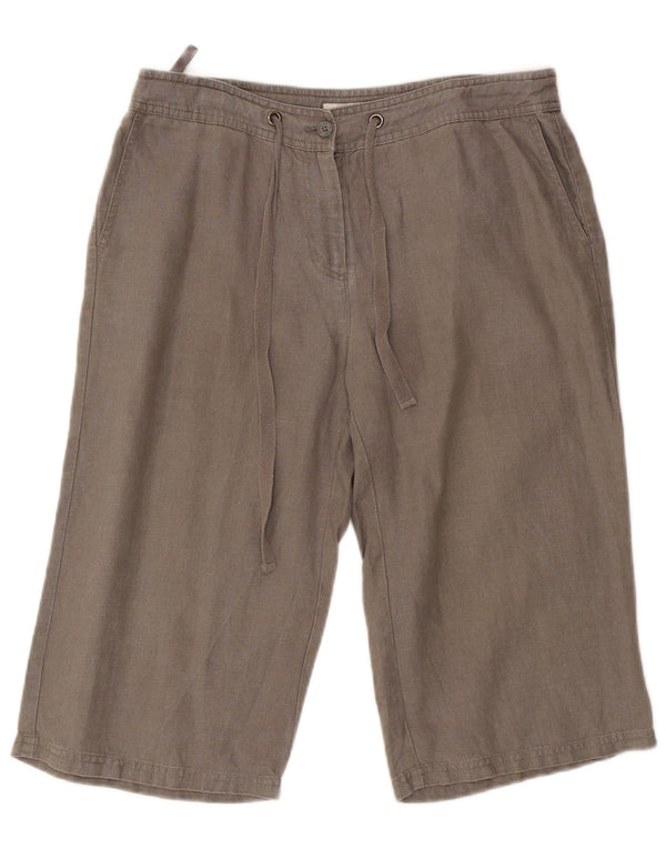 Laura Ashley Womens Bermuda Shorts UK 14 Large W32  Grey Linen