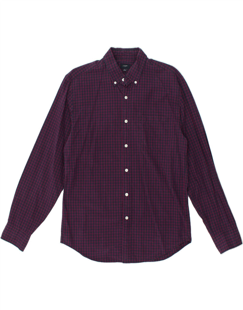 J. CREW Mens Shirt Medium Purple Gingham Cotton | Vintage J. Crew | Thrift | Second-Hand J. Crew | Used Clothing | Messina Hembry 