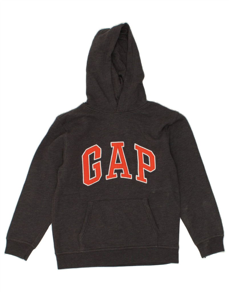 GAP Boys Graphic Hoodie Jumper 13-14 Years 2XL Grey Cotton | Vintage Gap | Thrift | Second-Hand Gap | Used Clothing | Messina Hembry 