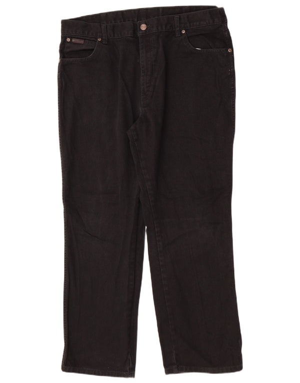 Wrangler Mens Texas Straight Jeans W40 L30 Black Cotton