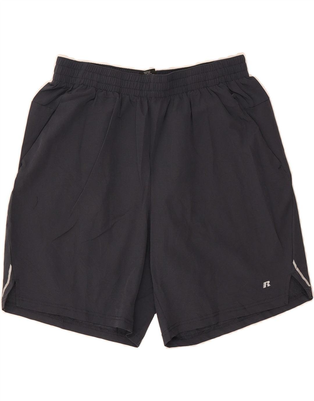 RUSSELL ATHLETIC Mens Sport Shorts Large  Navy Blue Polyester Vintage Russell Athletic and Second-Hand Russell Athletic from Messina Hembry 