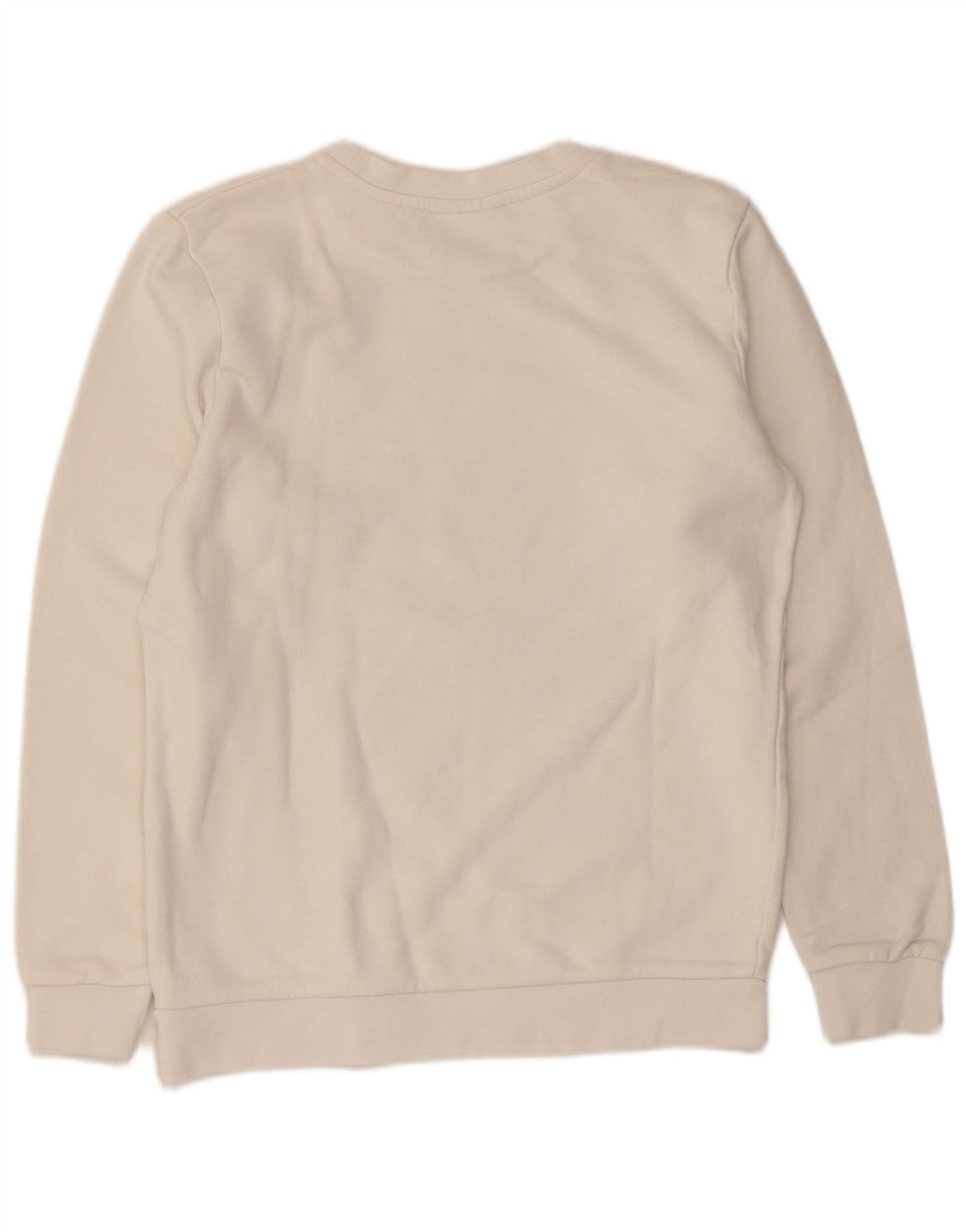 Gaelle Womens Graphic Sweatshirt Jumper UK 14 Medium White Cotton