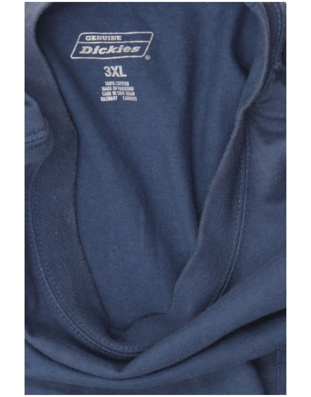 Dickies Mens T-Shirt Top 3XL Blue Cotton