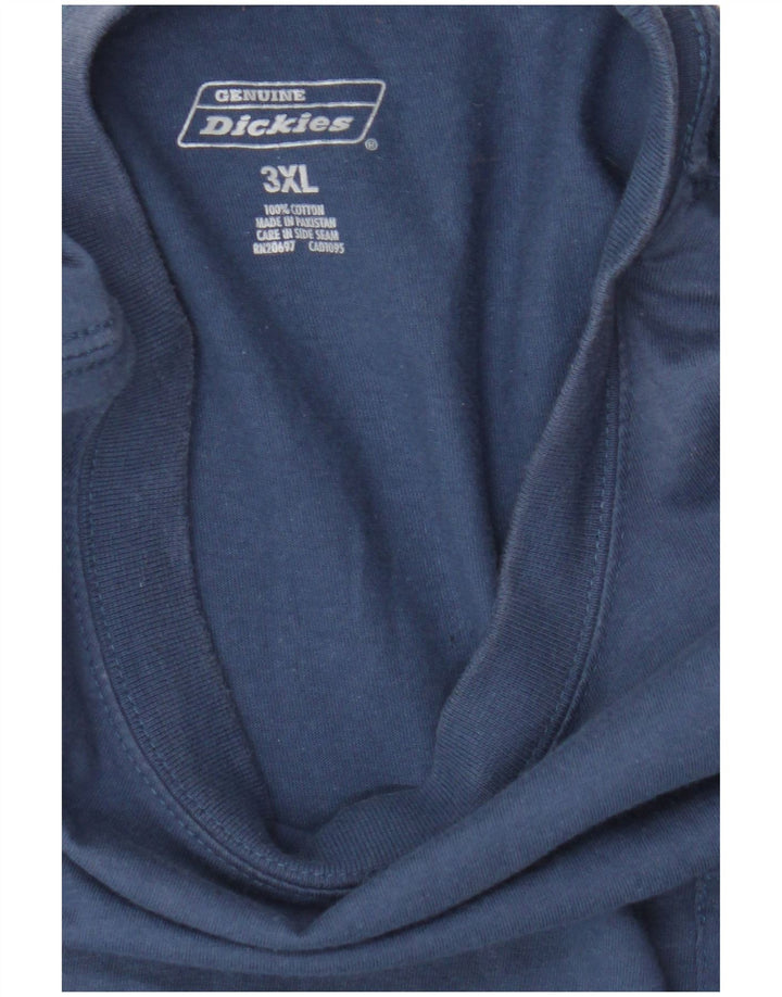 Dickies Mens T-Shirt Top 3XL Blue Cotton
