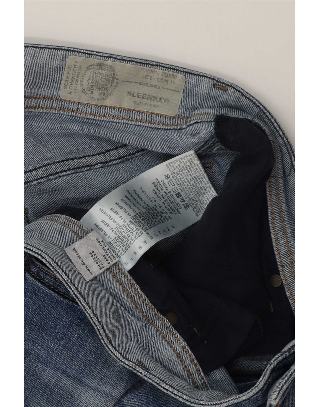 Diesel Mens Sleenker Denim Shorts W33 Medium Blue