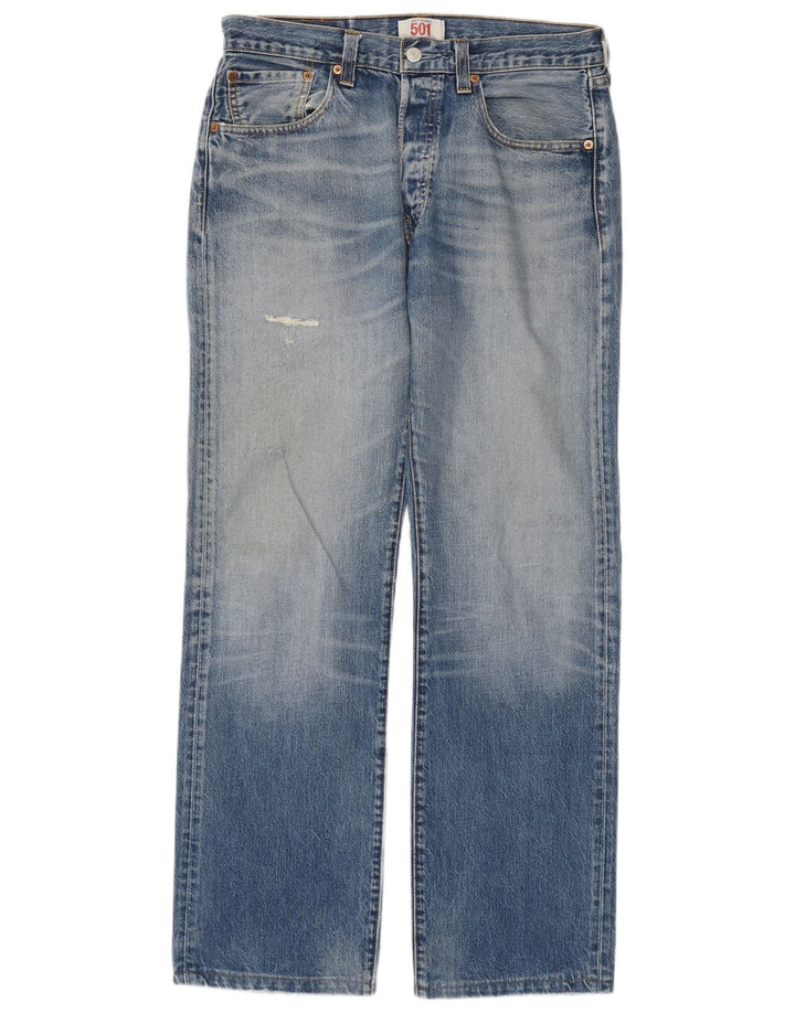 Levi's Mens 501 Straight Jeans W32 L30 Blue Cotton