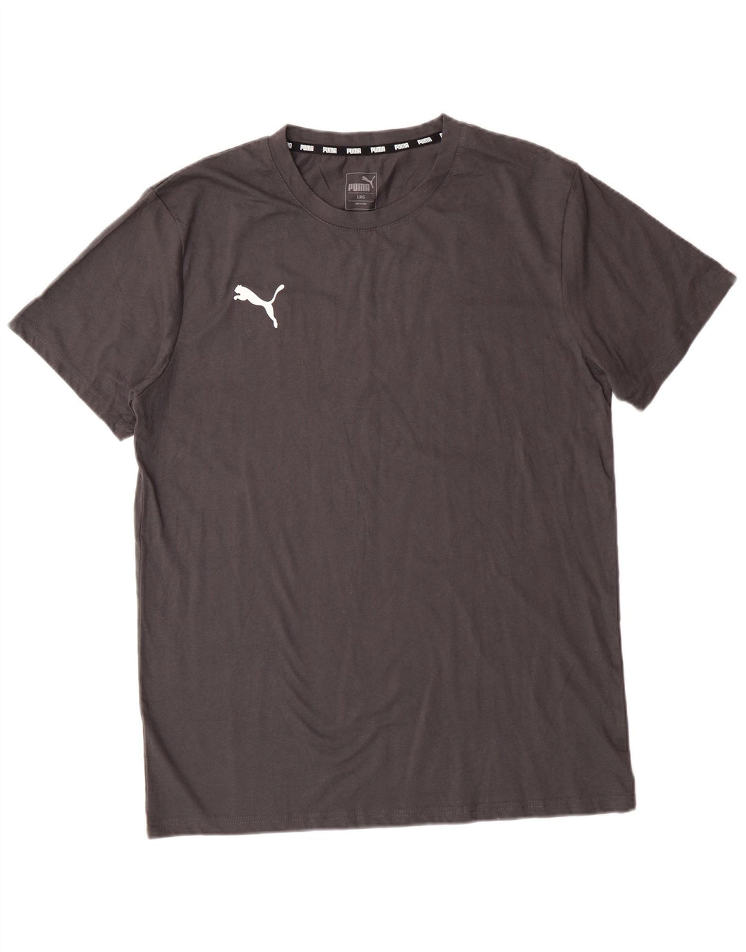 PUMA Mens T-Shirt Top Large Grey Cotton