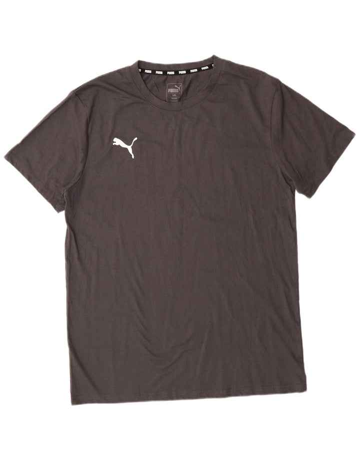 PUMA Mens T-Shirt Top Large Grey Cotton